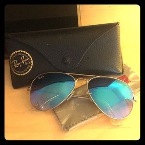 RAY-BAN Blue Shade Aviator Sunglasses